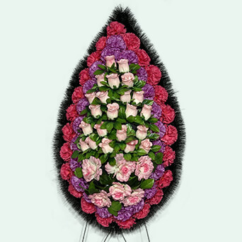 Венок из искусственных цветов